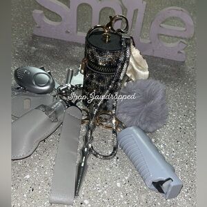 Grey Leopard Self Defense Keychain w/mace